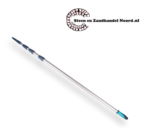 Telescoopsteel 4,5 meter van aluminium, Pro Handle, 3 delig. Lengte 160 - 450 cm