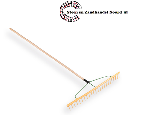Grashark - Hooihark XL JOST, kunststof 24 tands, recht, 94 cm breed met egaliseerstrip met TAUARI steel 160 x 2,8 cm