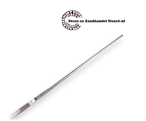 Stootijzer HULTAFORS Aluminium, lengte 150 cm, onderstuk 40 cm. vierkant. Model B 1500. Gewicht is 1/3 deel van staal