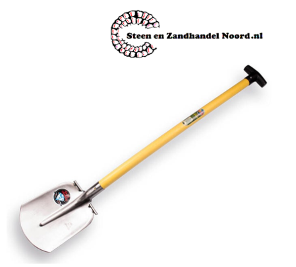 Steekbats Atlas Diamant 1/4 000, gehard, gepolijst met RONDE OPSTAP met fiberglas schopsteel 95 cm