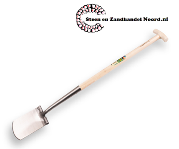 Zwanenhalsspade Atlas Diamant gepolijst blad met OPSTAP, met Hickory 80cm T-steel