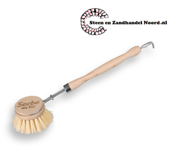 Afwasborstel, SORBO hout rond tampico, FSC gecertificeerd