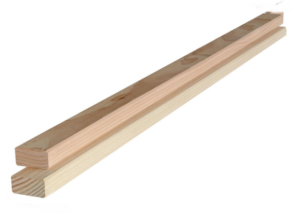 Plank Douglas 2,8x4x300 cm onbehandeld, gedroogd en geschaafd