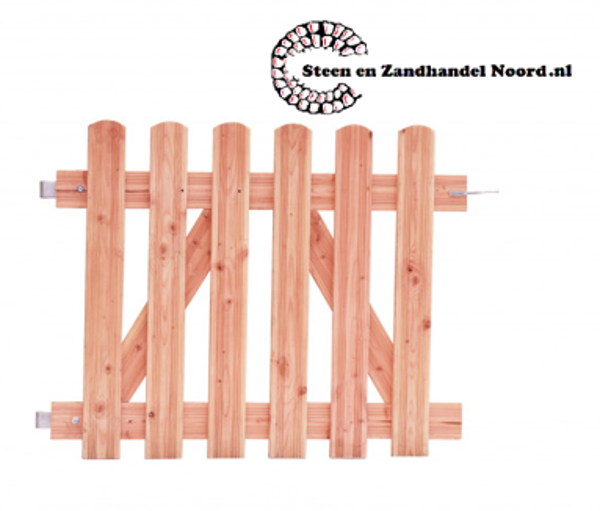 Douglas reliëf rechthekpoort 100 x 80 cm inclusief klinkset, onbehandeld