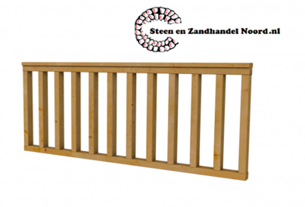 Hekwerk recht douglas type A, 178,5 x 73 cm, groen geïmpregneerd