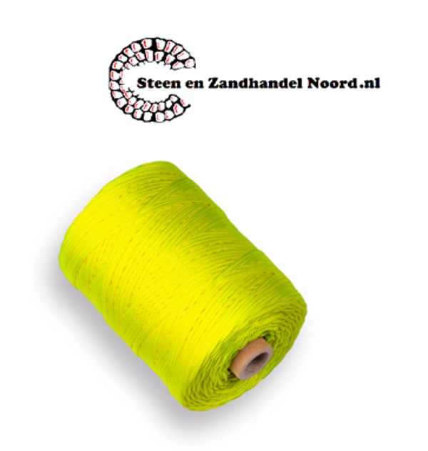 LABORA Uitzetkoord Nylon, 1,5 mm dik, fluor geel, 200 meter, gevlochten koord