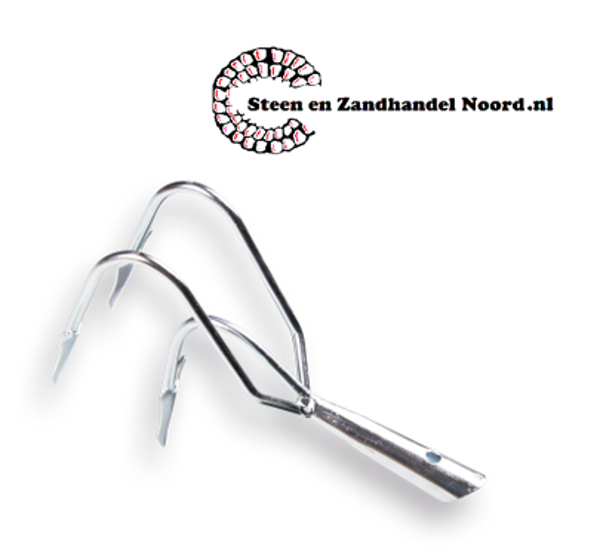 Cultivator 3 tands VERZINKT zonder steel
