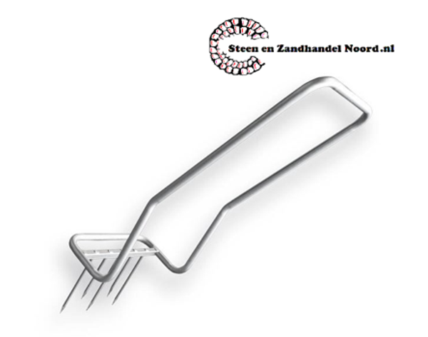 Verzinkte Grelinette Grondbeluchter Gazonprikker Woelvork met gesmede tanden