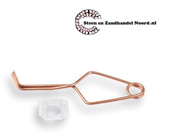 Woelratklem LUNA koper met plaatje