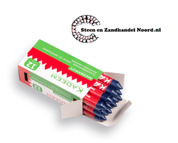 Kadeem merkkrijt - waskrijt BLAUW, diameter 13 mm, verpakt per 12