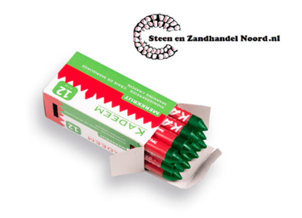 Kadeem merkkrijt - waskrijt GROEN, diameter 13 mm, verpakt per 12