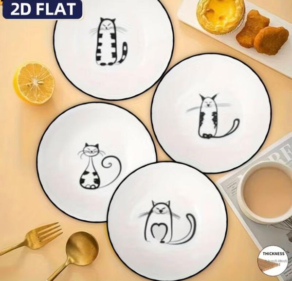 Black Cat Coaster Set