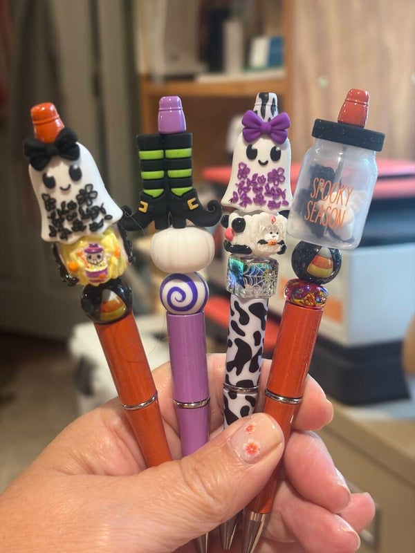 Halloween Hand crafted Bead Pens
