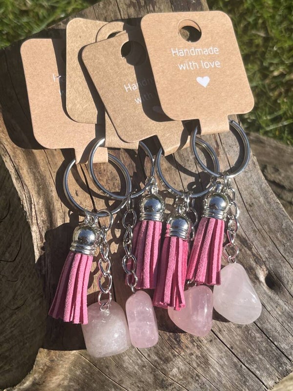 Rose Quartz Keyring
