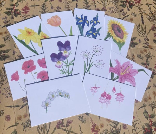 10 Assorted Flower Eco-Cards