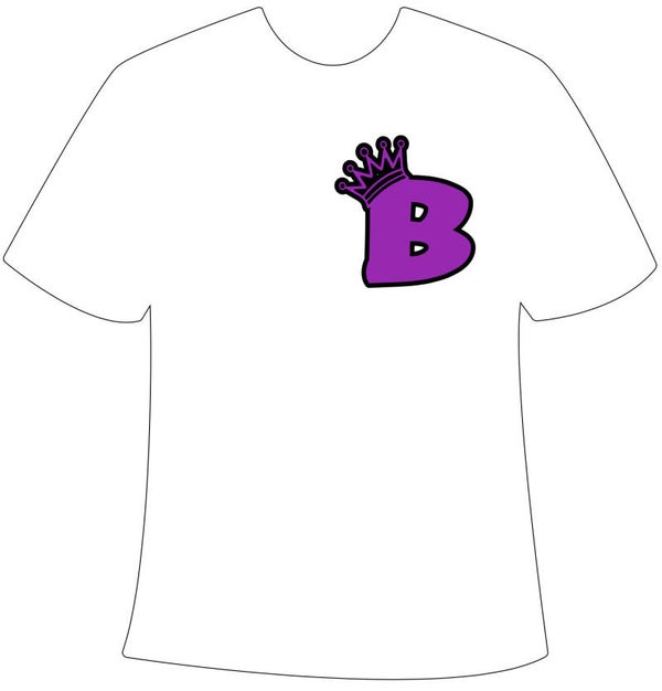 White Eagle T Shirt with Purple