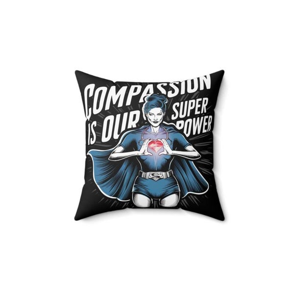 superhero Nurse-Spun Polyester Square Pillow