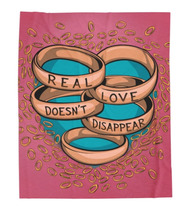 Real Connections Don’t Vanish” -Velveteen Plush Blanket