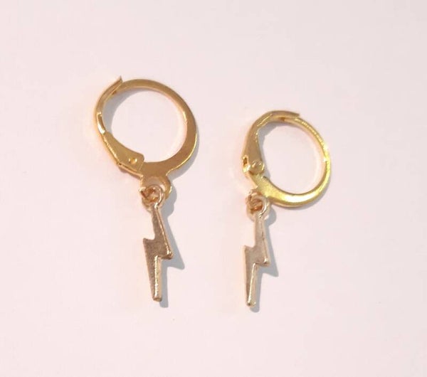 Bliksem Earrings Gold