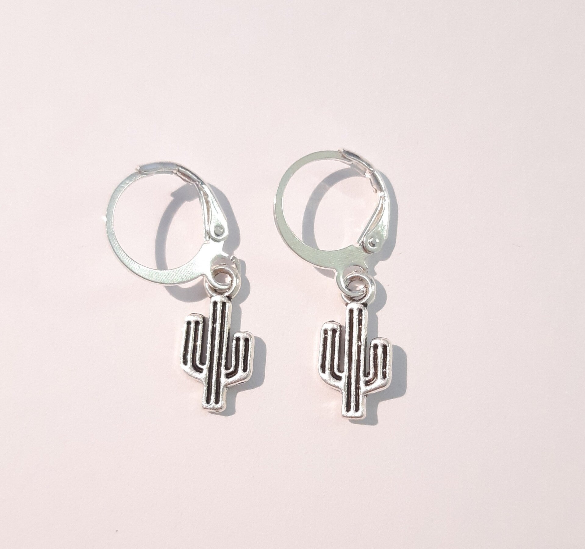 Cactus Earrings Silver