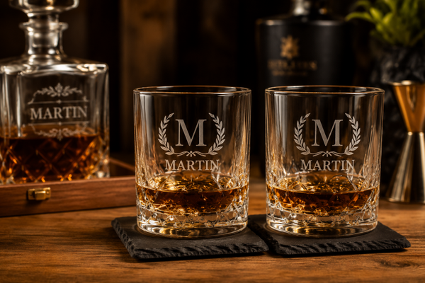 Verres a whisky gravé personnalisé