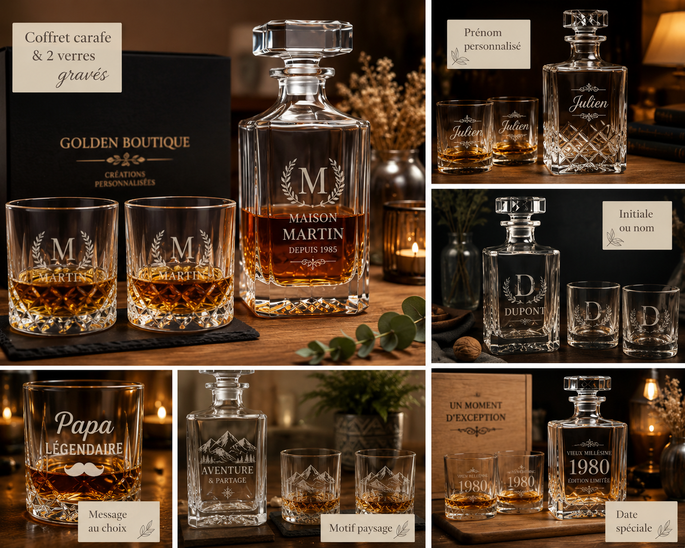 Coffret a whisky ( carafe + verres)