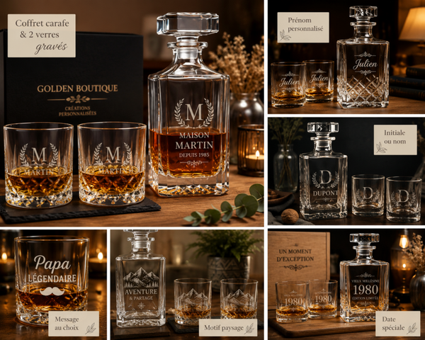 Coffret a whisky ( carafe + verres)