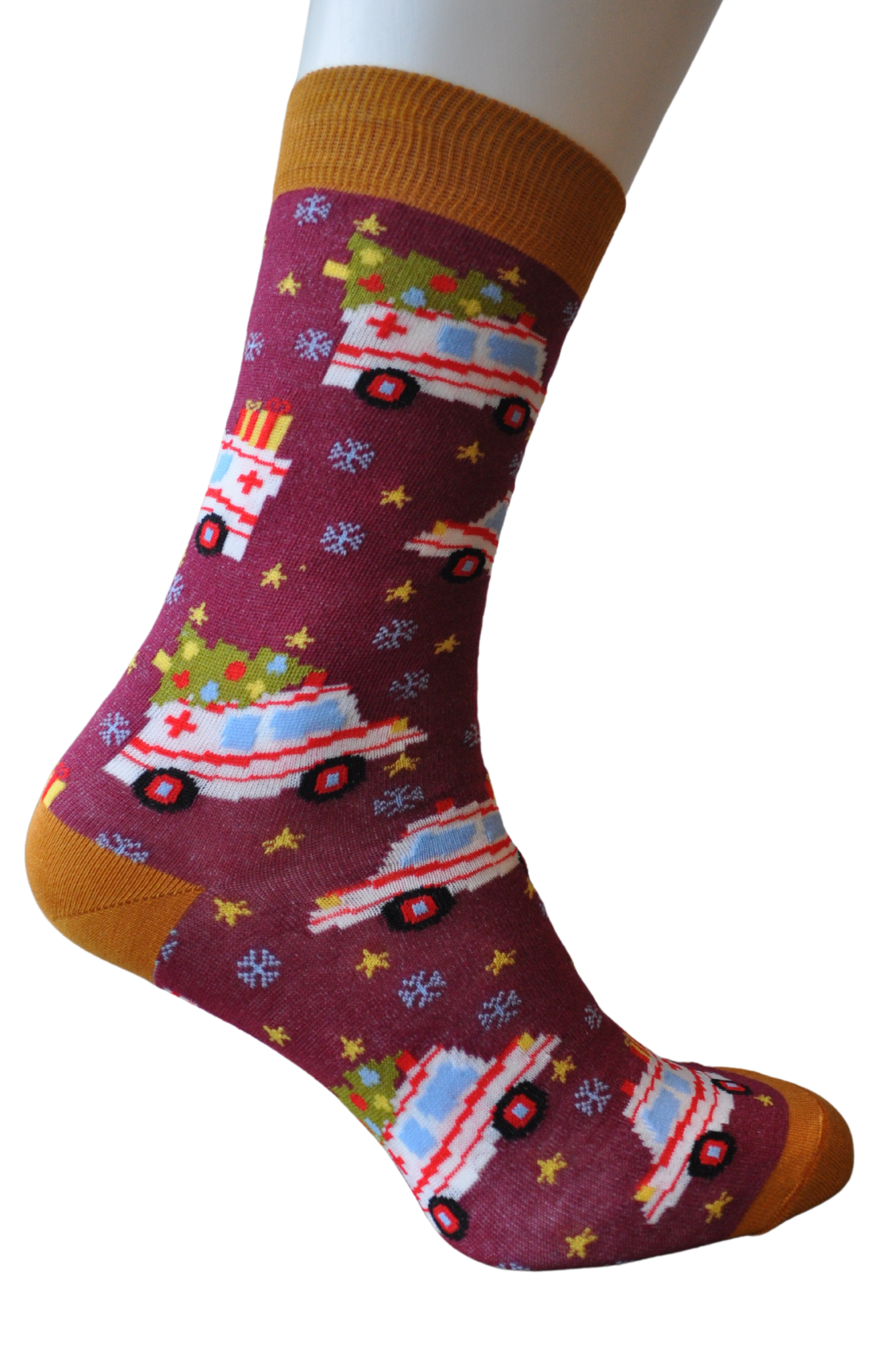 Kerstsokken goud maat 37-41