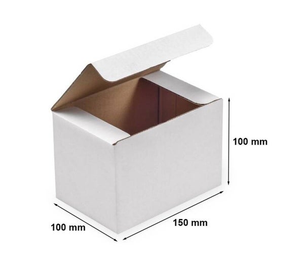 Karton wykrojnikowy F215 pudełko fasonowe 150x100x100 mm białe A6