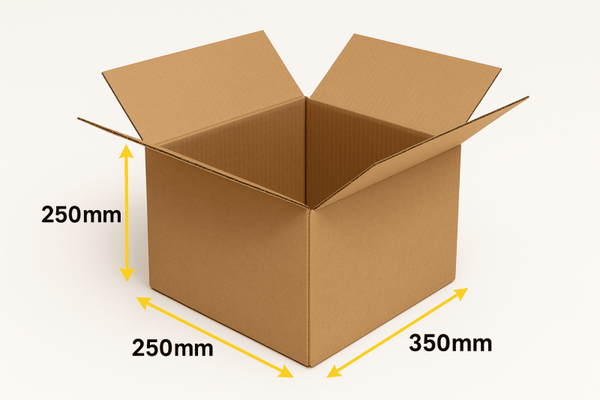 Pudło klapowe kartonowe 350x250x250 mm BC580 5-warstwowe brązowe A4