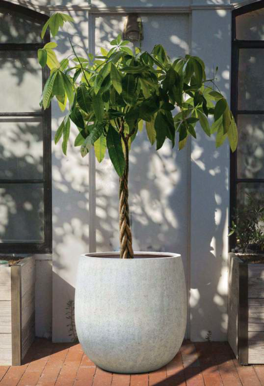 Fiberstone bloempot voor binnen en buiten Antique white kleur