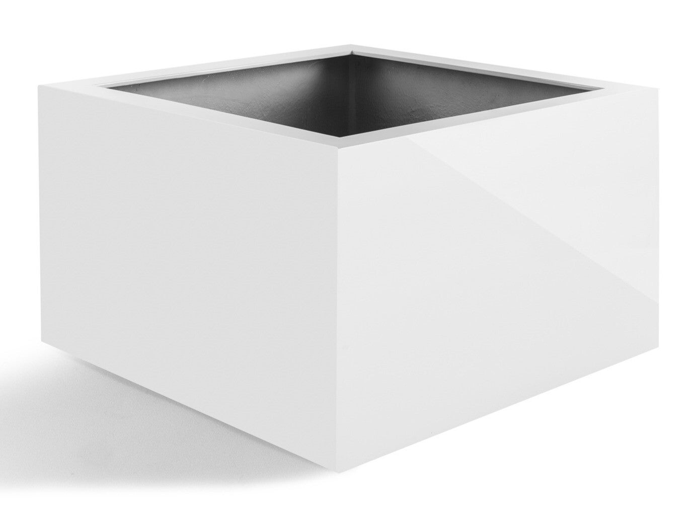Luca lifestyle Argento Low cube Shiny white 100x100cm - 60cm hoogte