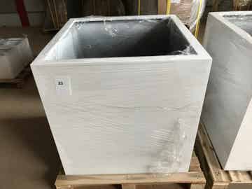 Luca lifestyle Argento cube Shiny white 80x80x80 cm