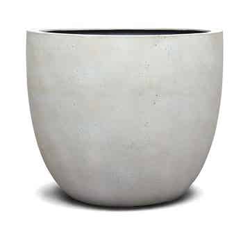 Concrete New Egg pot Antique White