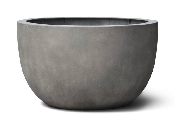 Concrete New Egg Low pot Natural Grey 110 cm diameter