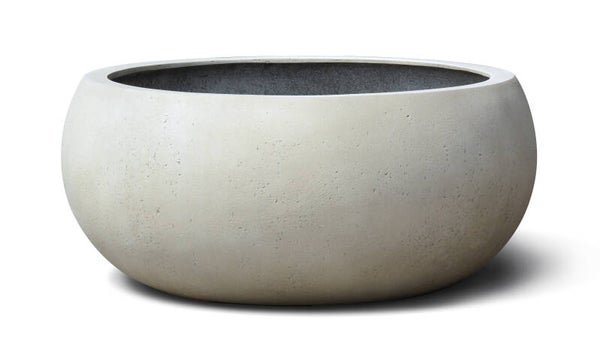 Concrete Low balloon Antique White 114 cm diameter - 54cm hoogte