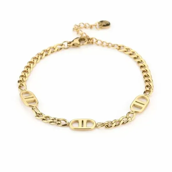 Gouden schakelarmband