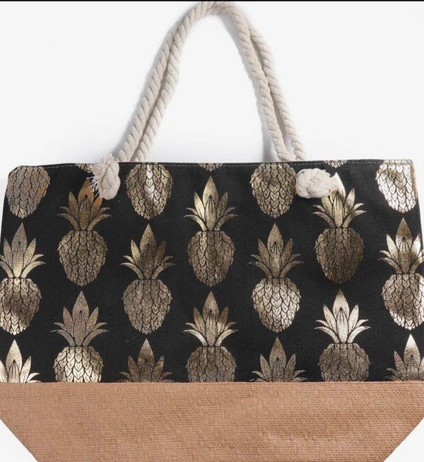 Musta-kultainen Ananaskassi ✨🍍