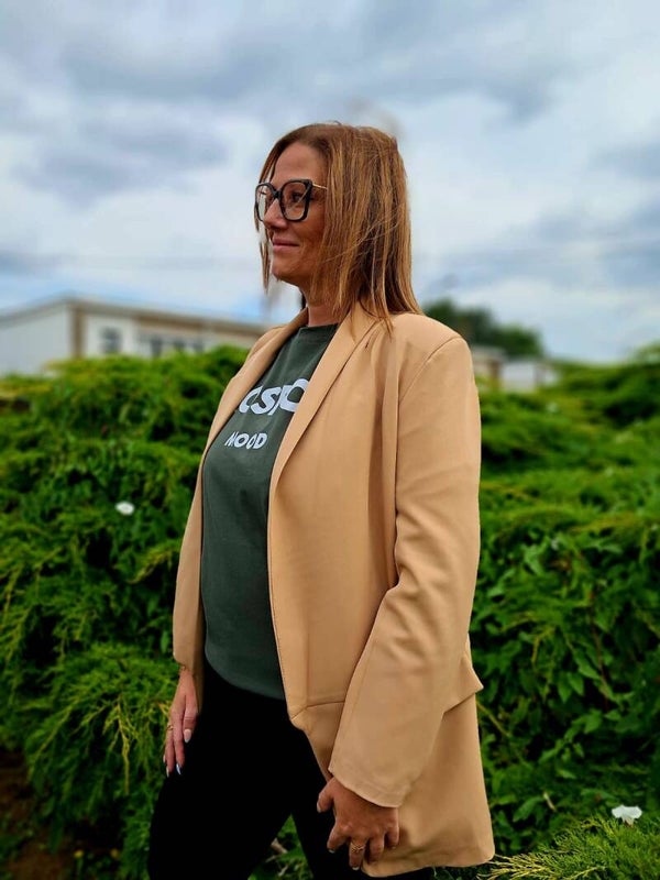 Blazerjack in effen kleur