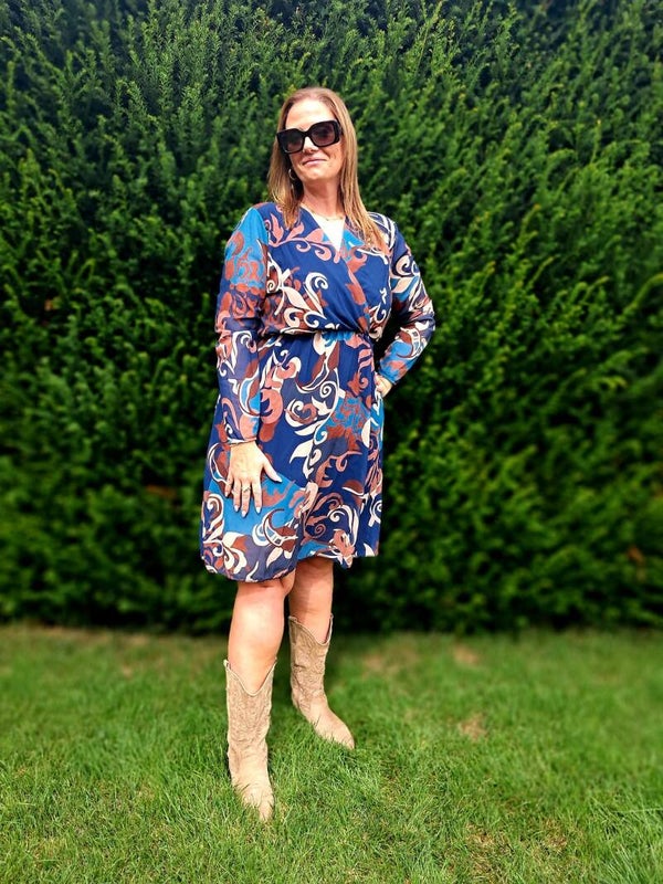 Korte jurk met print