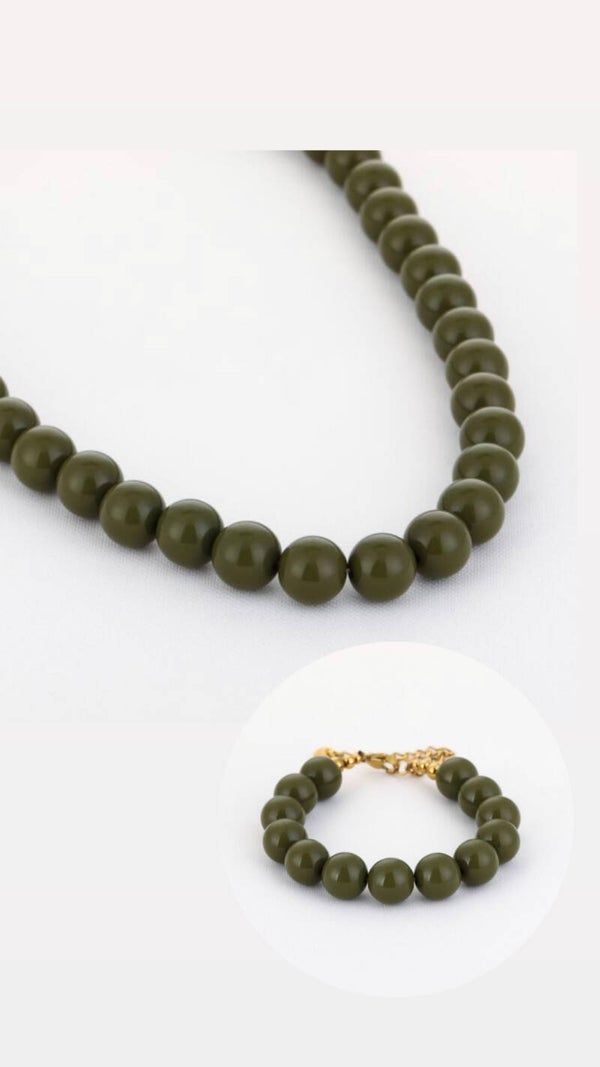 Set beads OLIVE
