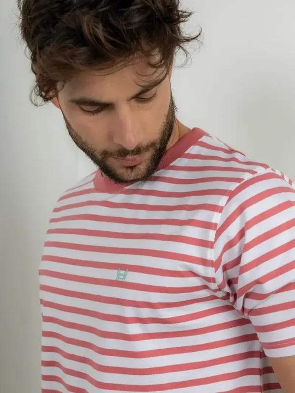 Rood gestreept T-shirt