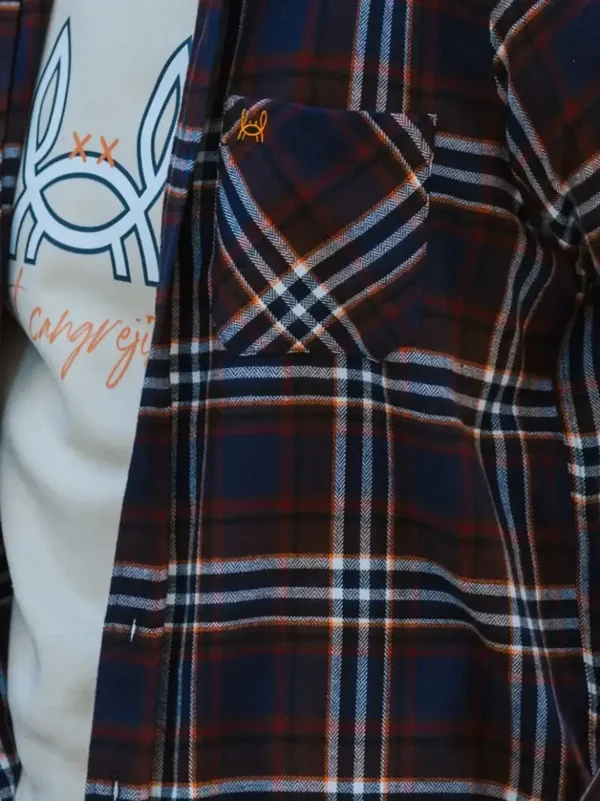 Flanellen overhemdjas