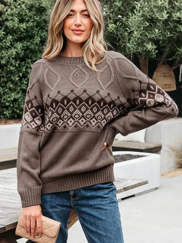 Gebreide Trui met Ronde Hals 🍂