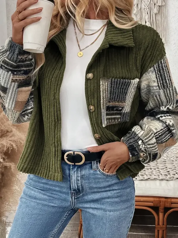 Jungle groene geribbelde fleece 💚