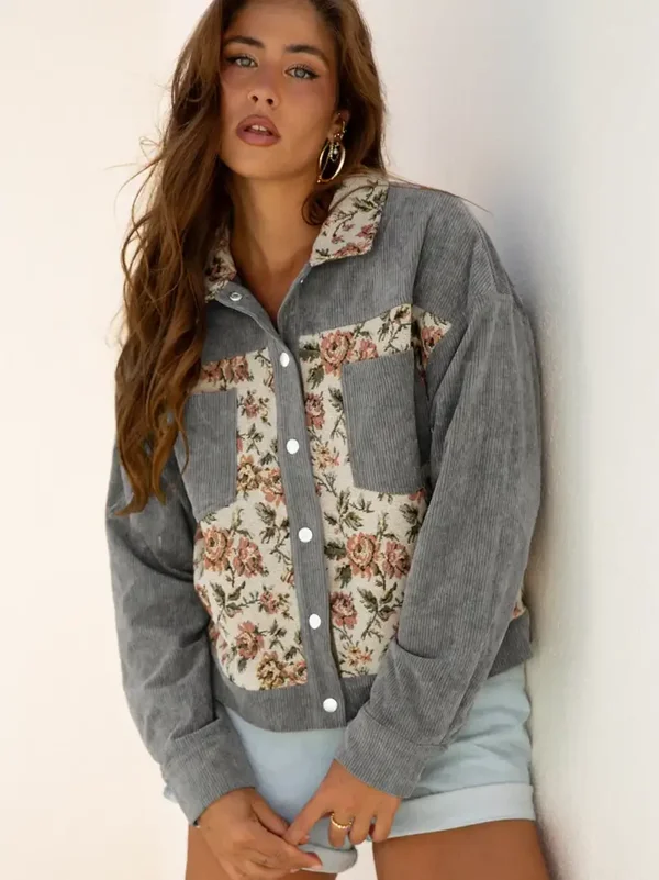 Retro Bloemen Patchwork🩶