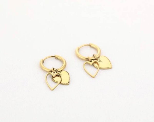 Duo Love Earrings Gold