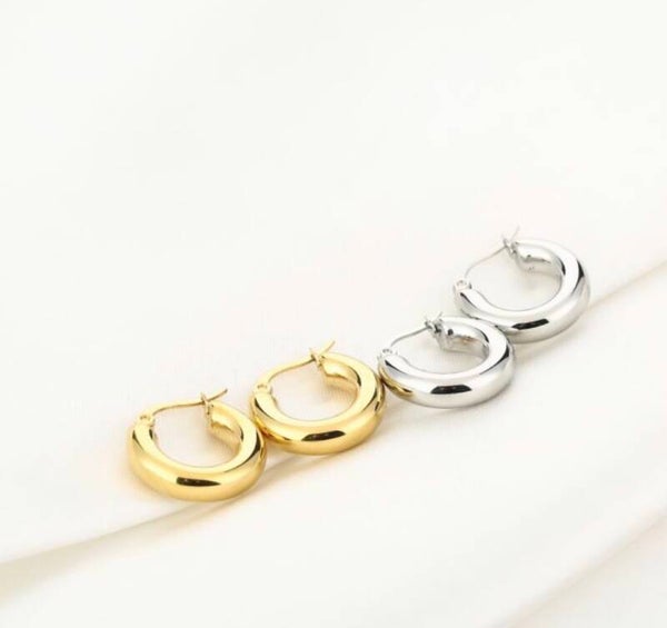 Earrings Tiny hoops silver