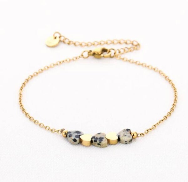 Tiny Hearts Bracelet Gold