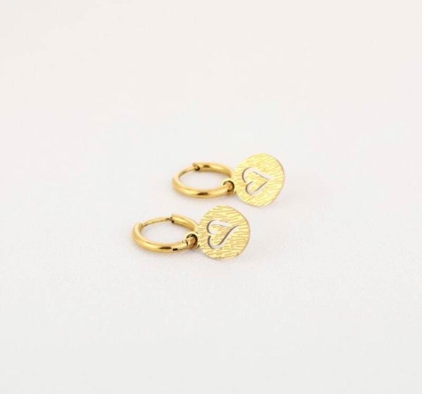 Earrings love gold